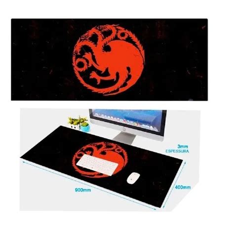 MOUSE PAD GAMER GIGANTE 90x40 RED DRAGON Shopee Brasil