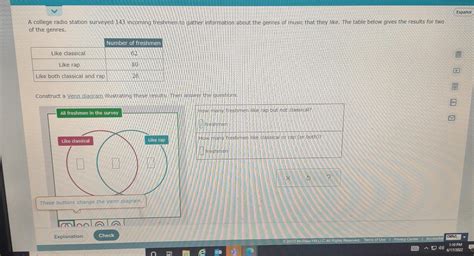 Solved Español A college radio station surveyed 143 incoming Chegg