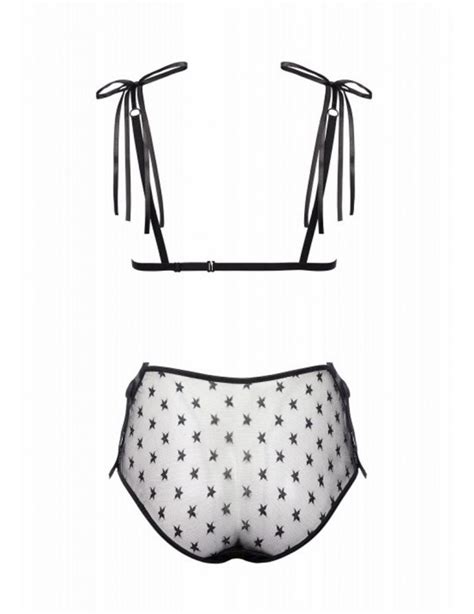 Coquin ensemble de lingerie sexy deux pièces noires Amelie