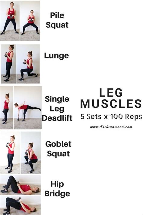 Leg Muscles Workout With Kettlebell Kettlebell Workout Routines