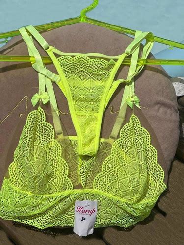 Conjunto Lingerie De Renda Tule Calcinha Fio Dental Sexy Parcelamento Sem Juros