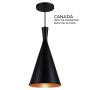 Kit Pendentes Lumin Ria Tom Dixon Funil Bal O Chap U Preto Cobre