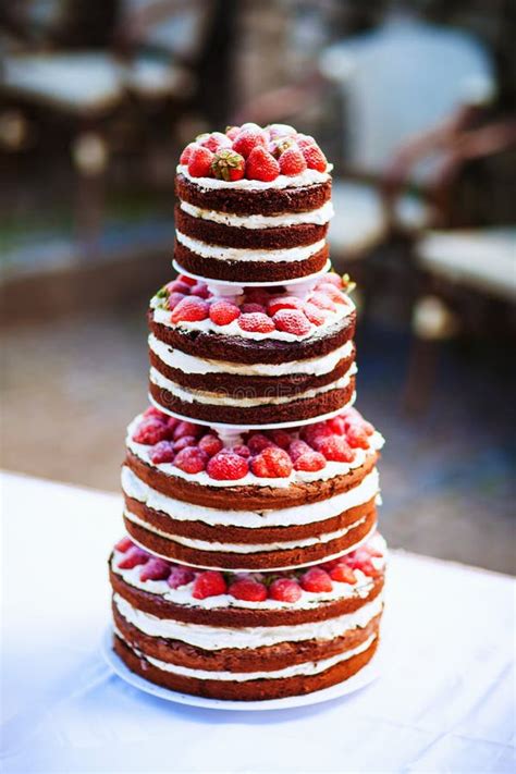 Decorated By Fruits Colorful Naked Cake Rustic Style For Weddings Birthdays And Events