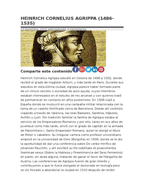 Heinrich Cornelius Agrippa | PDF | Fe | Brujería