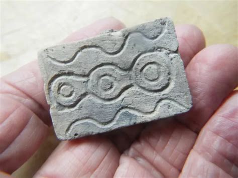 Very Rare Pre Columbian Aztec Mayan Inca 500 Bc To 1000 Ad Clay Stamp