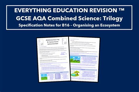 GCSE AQA Combined Science Trilogy Specification Revision Notes for B16 ... 