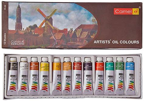 Camlin Kokuyo Artists Oil Color Box 9ml Tubes 12 Shades Omgtricks