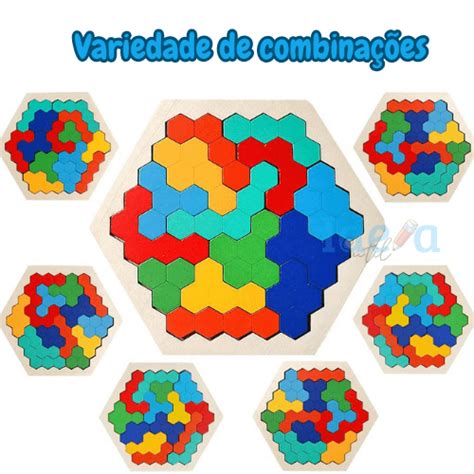 Quebra Cabeca Geometrico - Quebra Cabeça Geométrico - Brinquedo Educativo