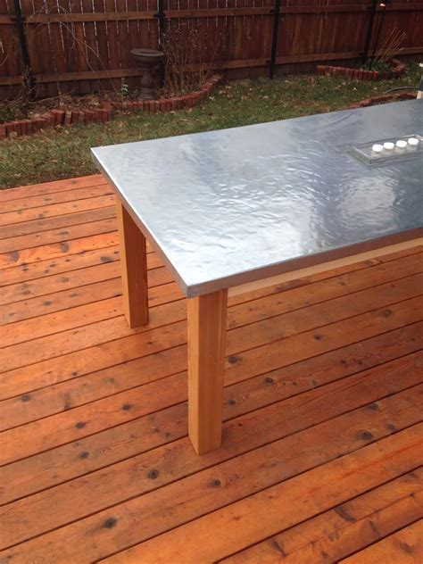 How To Make A Diy Outdoor Zinc Table Diy Outdoor Table Zinc Table