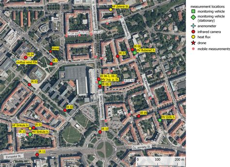 Map of measurement locations. Orthophoto was provided by the Web Map ...