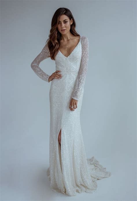 28 Jaw Dropping Sequin Wedding Dresses Weddingomania