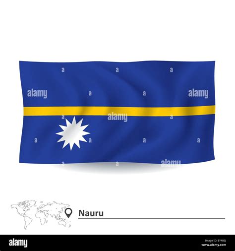 Bandera de Nauru ilustración vectorial Imagen Vector de stock Alamy