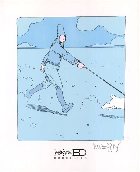 Moebius Ex libris signé Hommage à Tintin AKILON