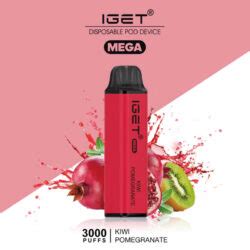 Puff Iget Mega Kiwi Pomegranate Vape Dfo Australia