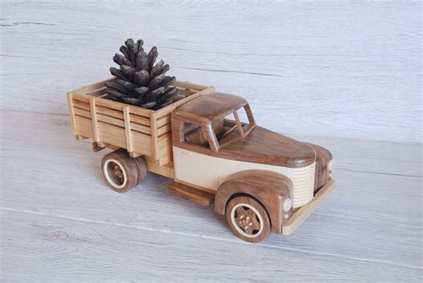 Wooden Pickup Truck 10 Long Etsy