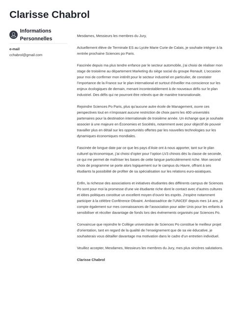 Lettre De Motivation Sciences Po Exemples - vrogue.co