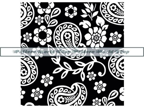 Bandana Pattern 8 SVG Paisley Pattern SVG Seamless Bandana Etsy