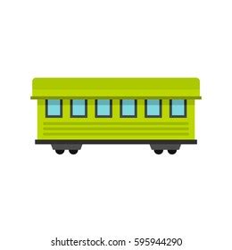 Passenger Train Car Icon Flat Illustration Stock Vector Royalty Free