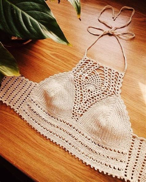 Crochet Top Crochet Halter Crop Top Bohemian Festival Top