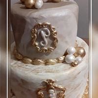 Dorado Y Perla Decorated Cake By Dulciriela Gisela Cakesdecor