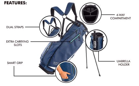 Izzo Golf Izzo Ultra Lite Stand Golf Bag With Dual Straps And Exclusive