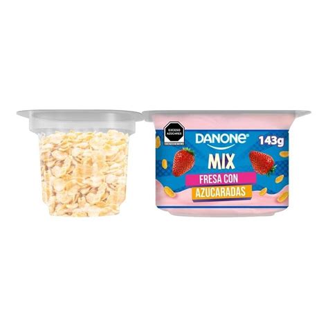 Yoghurt Danone Mix Sabor Fresa Con Cereal Azucarado 143 G Walmart