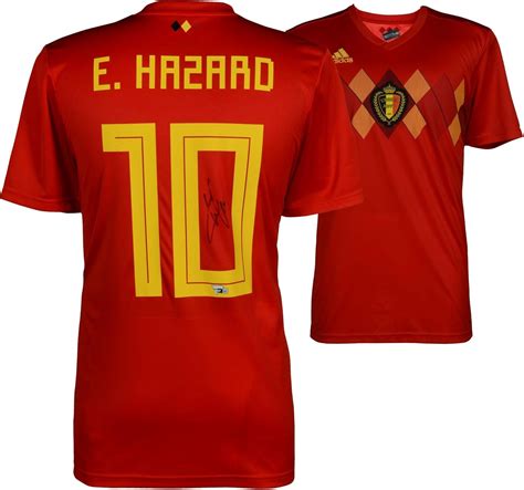 Eden Hazard Belgium Autographed 2018 Red Home Jersey - Fanatics ...