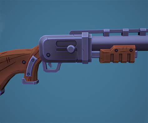 Artstation Stylized Shotgun Game Assets