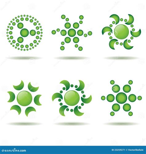 Set of Green Design Elements Stock Vector - Illustration of beauty ...