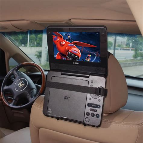 TFY Car Headrest Mount Holder for Portable DVD Player-in Universal Car ...