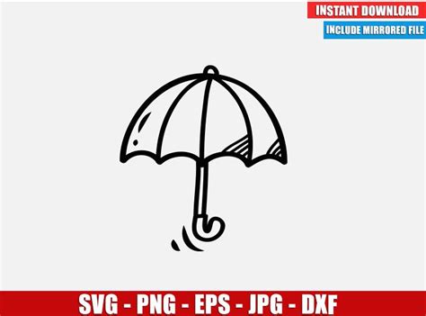 Umbrella Svg Free Cut File Cricut Silhouette Freebie Parasol Clipart