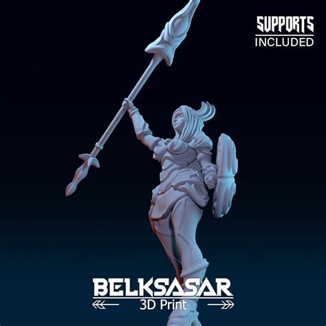 Paladin Guardian Girl Normal And Nude 3D Model 3D Printable CGTrader