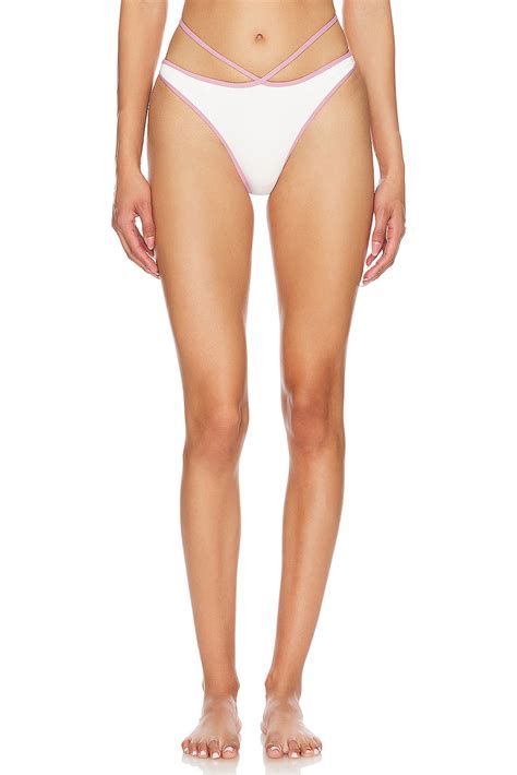 KYA Maya Reversible Bikini Bottom In Azalea Vanilla REVOLVE