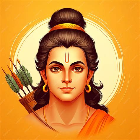 Premium Photo Lord Rama Portrait Illustration Of Lord Rama Happy Ram