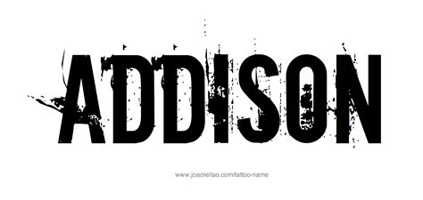 Addison Name Tattoo Designs