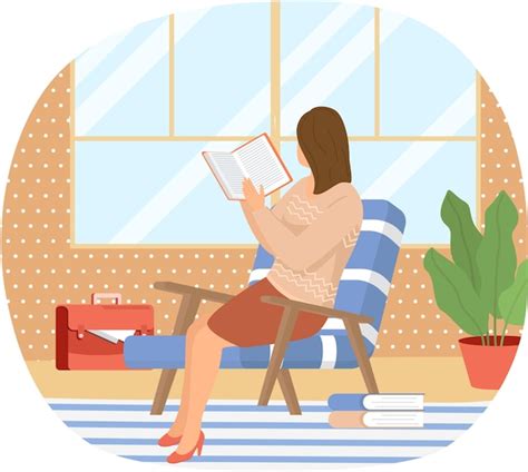 Jeune Femme Lisant Un Livre Tudiant La Maison Amateur De Livres Passe Temps Tudiante Se