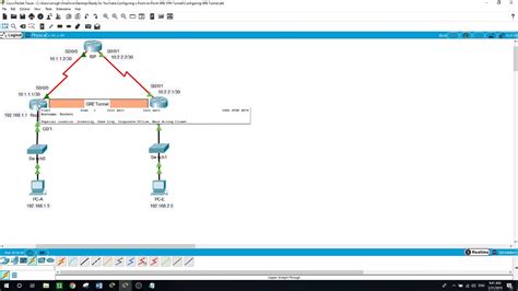Configuring A Point To Point Gre Vpn Tunnel Packet Tracer V 72 Youtube