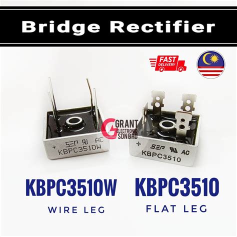 KBPC3510 KBPC3510W Single Phase Square Diode PCB Bridge Rectifier KBPC ...