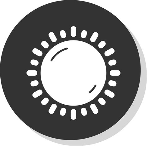 Sunny Glyph Grey Circle Icon Vector Art At Vecteezy