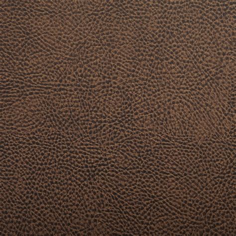 Coffee Brown Leather Grain Vinyl Upholstery Fabric By The Yard