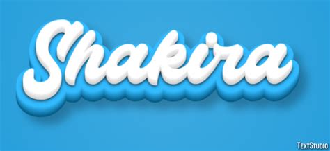 Shakira Text Effect And Logo Design Celebrity