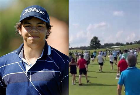 Watch Large Crowd Follows Charlie Woods At Us Junior Amateur Yo Misses Cut