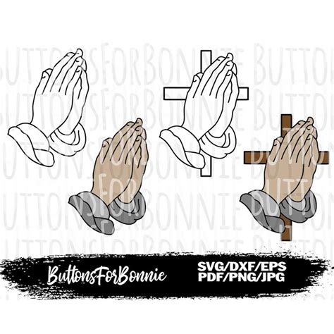 Hands Svg Praying Hands Religious Svg Christian Cross Sv Inspire