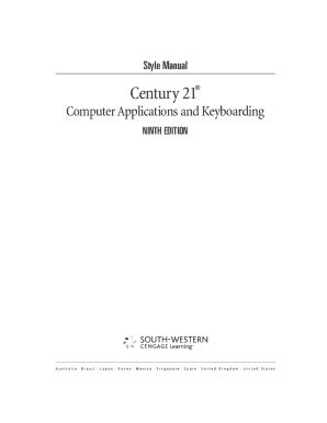 Century 21 Computer Applications And Keyboarding 9th Edition Pages