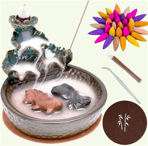Incense Waterfall Incense Burner For Cones Fish
