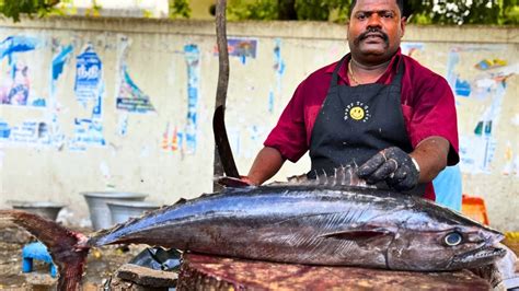 VERY RARE FISH CUTTING BY SPEED SELVAM HD VIDEO IN KASIMEDU