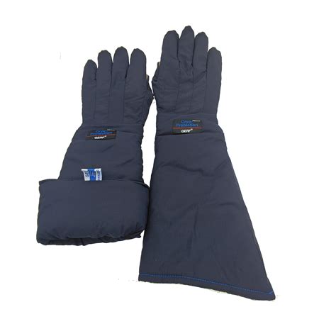 Dark Blue Cryogenic Protection Cryogenic Glove with Cow Leather on The