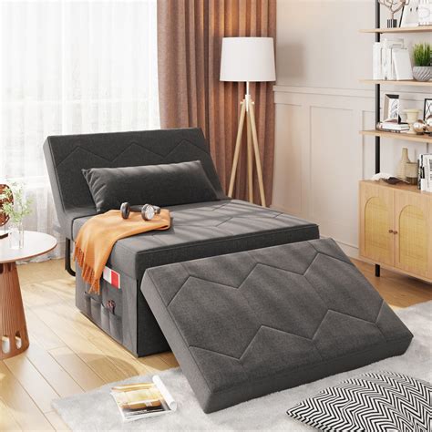 Amazon.com: 4 in 1 Sleeper Chair, Convertible Sleeper Sofa with Hide a