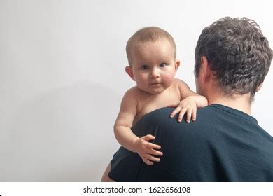 Cute Naked Infant Baby On Dads Stock Photo 1622656108 Shutterstock