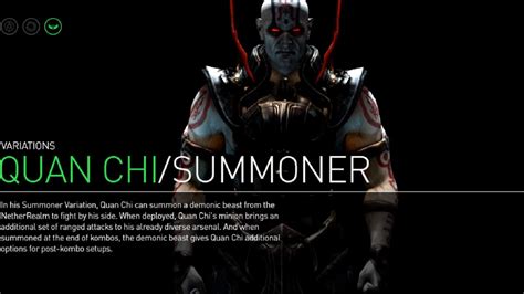 Mortal Kombat X Quan Chi Summoner Variation Character Artwork Bat Out